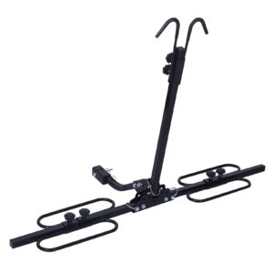 2 bike carrier platform 1.25'' or 2" hitch mounted rack 120lb max load heavy duty carrier platform bicycle car racks for standard and fat tire bicycles