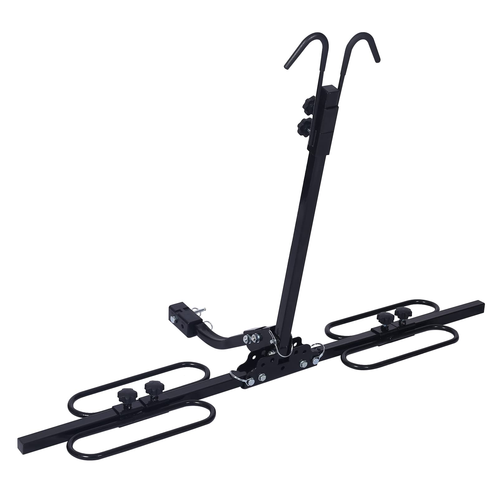 2 Bike Carrier Platform 1.25'' or 2" Hitch Mounted Rack 120LB Max Load Heavy Duty Carrier Platform Bicycle Car Racks for Standard and Fat Tire Bicycles