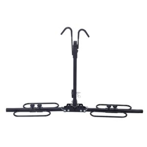 2 Bike Carrier Platform 1.25'' or 2" Hitch Mounted Rack 120LB Max Load Heavy Duty Carrier Platform Bicycle Car Racks for Standard and Fat Tire Bicycles