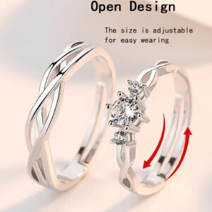 HONYAT Valentine's Day Ring Proposal Engagement Wedding Ring S925 Diamond Ring Gift