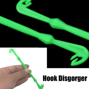 baixikly 4 Pcs Easy Hook Loop Tyer Disgorger Tool Plastic Hook Disgorger Set Tie Fast Knot Tying Tool for Fly Fishing Yellow Green