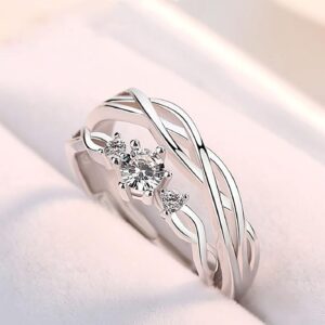 HONYAT Valentine's Day Ring Proposal Engagement Wedding Ring S925 Diamond Ring Gift