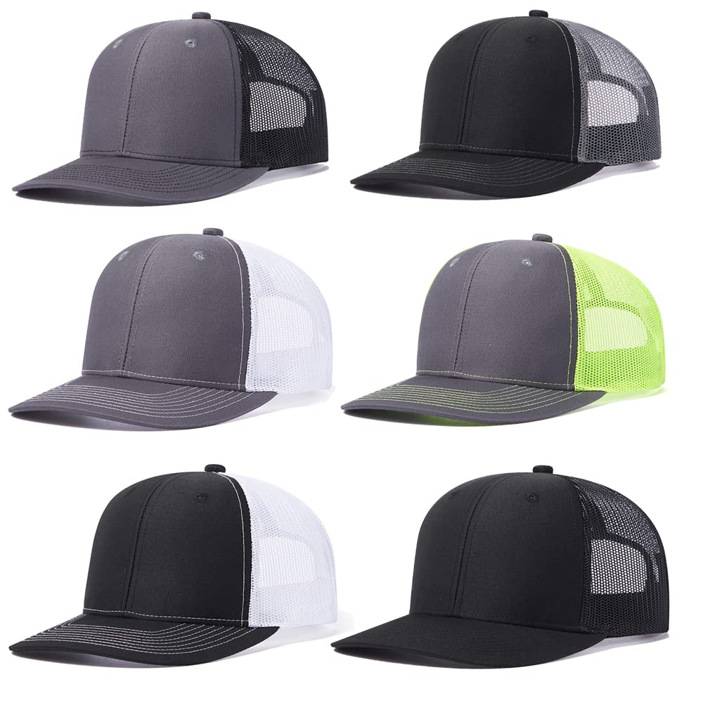 Wholesale Custom Text Logo Embroidered Hats for Men Women Trucker Hat Outdoor Light Grey/Black