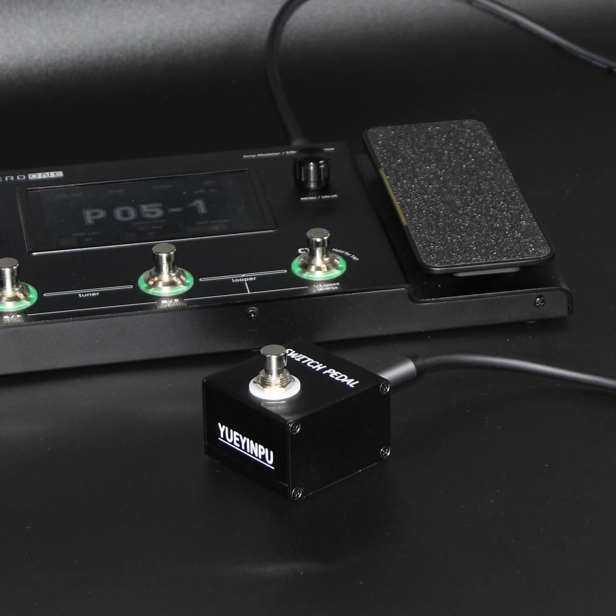 Yueyinpu Tap Switch Pedal For Guitar Effect Pedal With TS Cable (Unlatch Tap Switch)