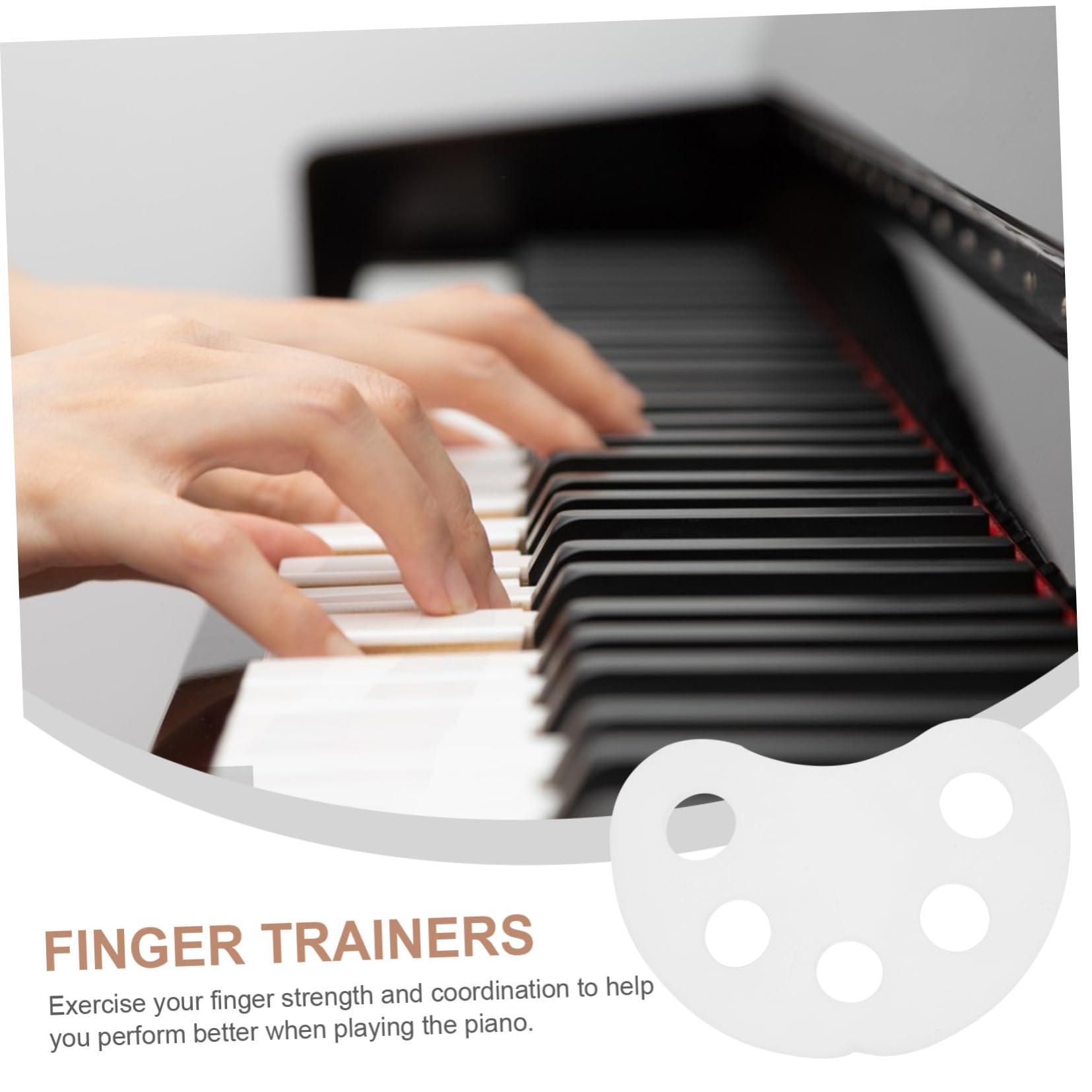 Milisten 2pcs Piano Finger Anti-folding Finger Practice Device Piano Training Tool Training Tools Hand Trainers Finger Training Device Home Finger Exercisers Orthotics Manual White Tpe