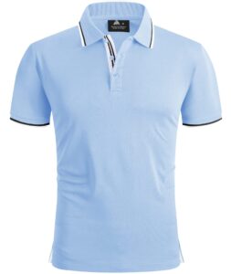 secood baby blue polo shirts for men dry golf shirts moisture wicking athletic shirts for outdoor