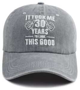 gsspvii 30th birthday gifts for women men, 1994 happy 30 years anniversary decorations hats, funny 30 birthday party supplies adjustable cotton embroidered baseball cap for dad mom friends coworkers