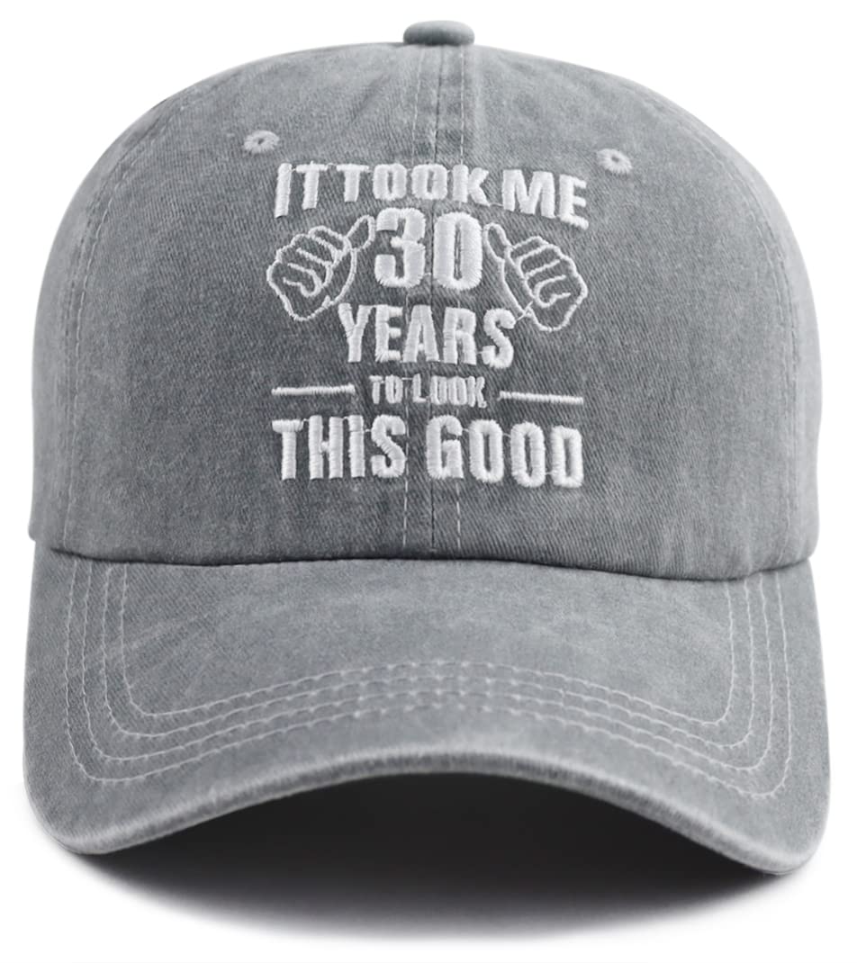 Gsspvii 30th Birthday Gifts for Women Men, 1994 Happy 30 Years Anniversary Decorations Hats, Funny 30 Birthday Party Supplies Adjustable Cotton Embroidered Baseball Cap for Dad Mom Friends Coworkers