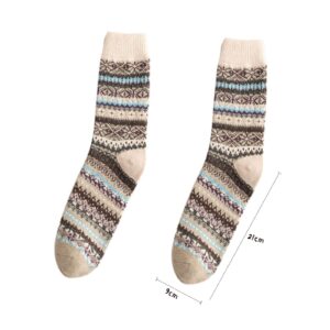 MANHONG Mens Socks Warm Socks Winter Thickened Socks Fashion Outing Socks Indoor Big And Tall Socks Size 13-16 Men