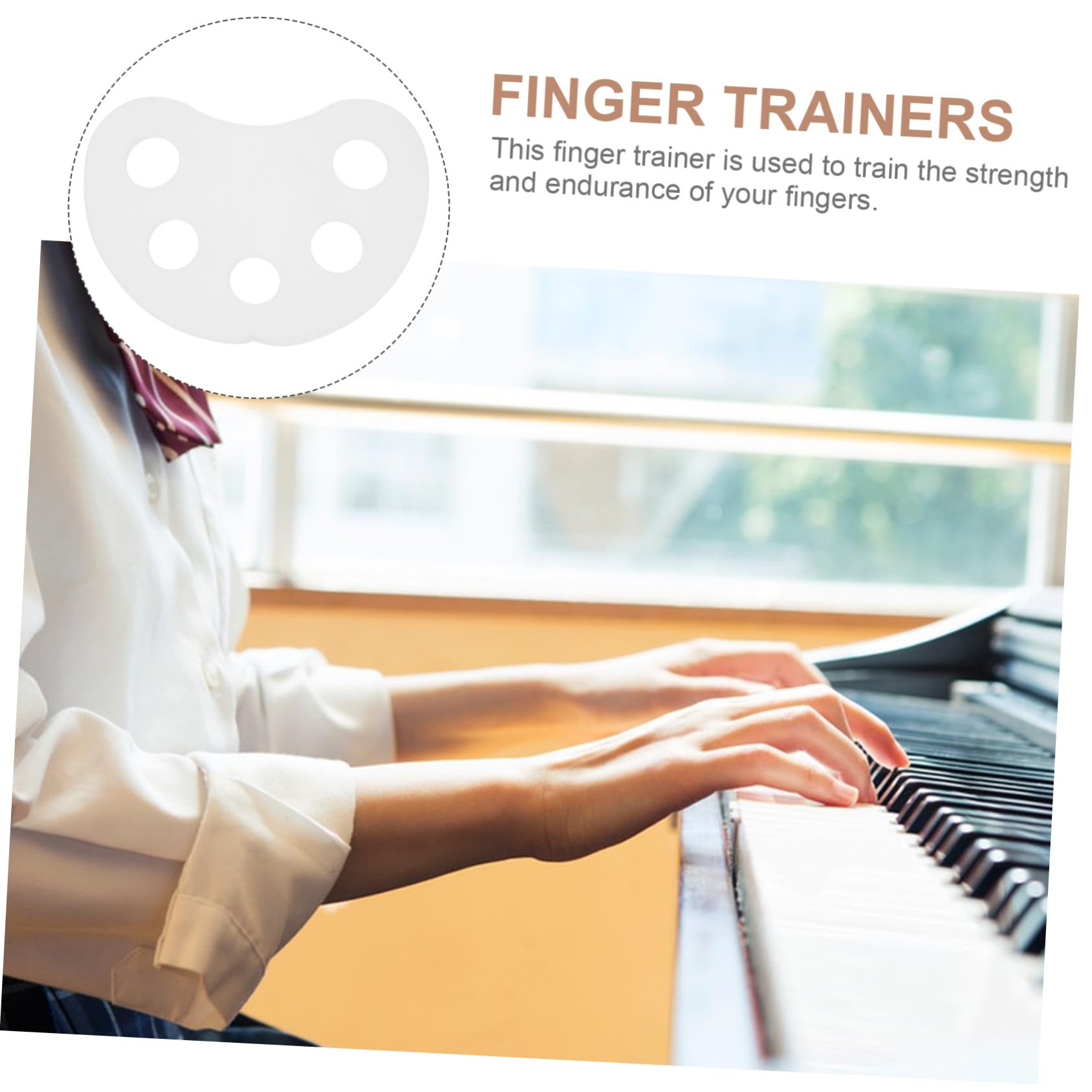 Milisten 2pcs Piano Finger Anti-folding Finger Practice Device Piano Training Tool Training Tools Hand Trainers Finger Training Device Home Finger Exercisers Orthotics Manual White Tpe