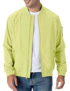 rdruko men's lightweight bomber jacket casual stylish fashion coat windbreaker(lemon, us m)