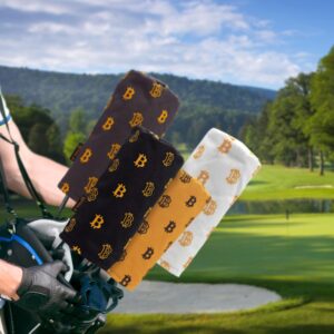 Golf Club Driver Headcover- Premium Bitcoin Barrel Style Golf Driver Head Covers- Durable Golf Club Cover Fits Most Drivers- Protective Golf Driver Head Cover for up to 460 cc Driver Woods