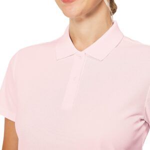 Golf Polo Shirts for Women Golf Shirts Athletic Polo Shirt Short Sleeve Work Shirts Casual Collared T-Shirts Dry Fit Shirts (Light Pink,M)