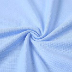 SECOOD Baby Blue Polo Shirts for Men Dry Golf Shirts Moisture Wicking Athletic Shirts for Outdoor