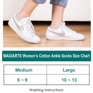 MAGIARTE Womens Ankle Socks Soft Pure Cotton Low Cut Athletic Casual Mutil Color No Show Socks for Women 6-Pack (color#00L)