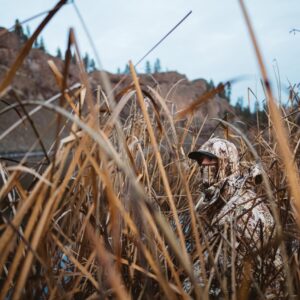 First Lite Men’s Origin Hoody - Lightweight Fleece Insulated Camo Hunting Fleece Pullover - First Lite Typha - Medium