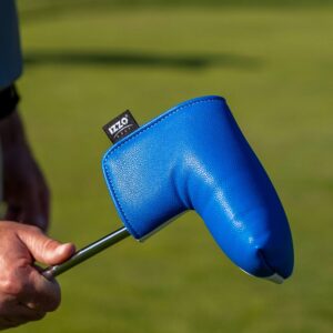 IZZO Golf Blade Putter Headcover Blue/White - Putter Headcover for Your Mallet Putter, Blade Style Head Cover