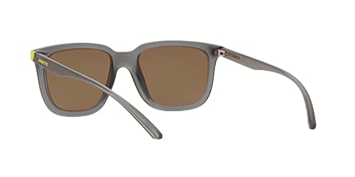 Arnette Men's AN4306 Plaka Square Sunglasses, Transparent Grey/Mirrored Yellow Gold, 54 mm