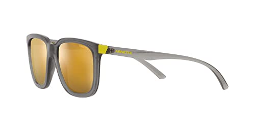 Arnette Men's AN4306 Plaka Square Sunglasses, Transparent Grey/Mirrored Yellow Gold, 54 mm