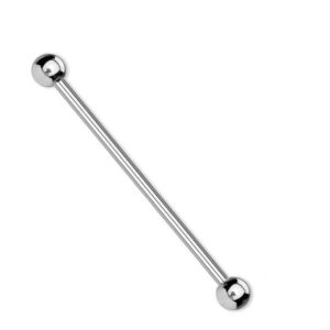 14G 1.5" Implant Titanium Internally Threaded Industrial Ear Cartilage Barbell Style 88888-413