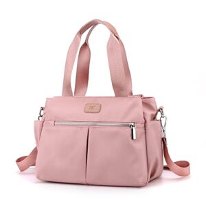 women's shoulder bag purse top handle satchel hobo crossbody handbag for work travel business shopping casual pink