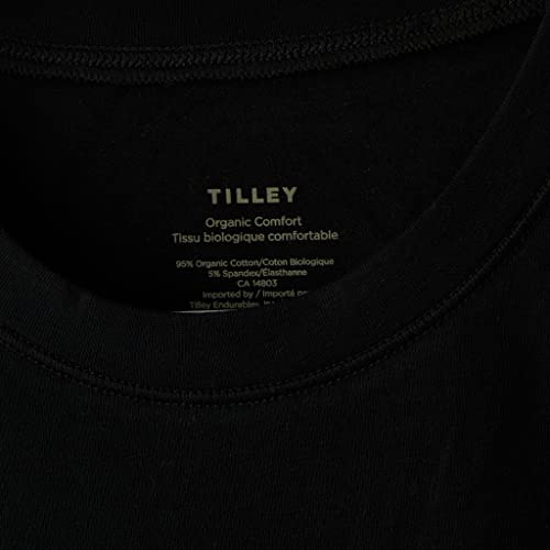 Tilley Men's Organic Crew T-Shirt, Black, X-Large