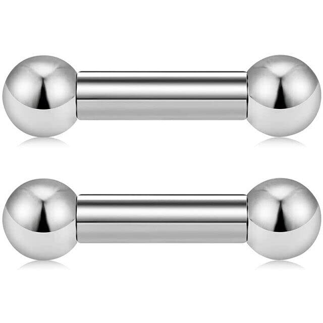 10G INTERNALLY THREADED PRINCE ALBERT STRAIGHT BARBELL STEEL GAUGES TONGUE RING Style 88888-1052