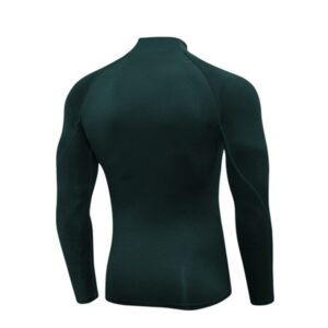 CARGFM Men's Mock Compression Shirt UPF 50+ Long Sleeve Turtleneck Undershirts Baselayer Athletic Running T-Shirts Top Deep Green