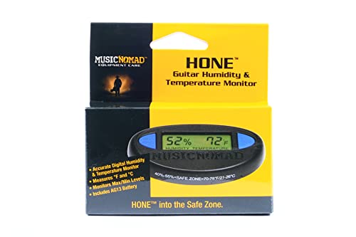 MusicNomad HONE - Guitar Hygrometer - Humidity & Temperature Monitor (MN312)