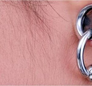 PAIR 00G SPRING LOADED CAPTIVE BEAD RING STEEL BIG GAUGES PRINCE ALBERT JEWELRY Style 88888-1822