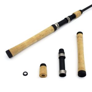 TEAMWILL 2PACKS Spinning Fishing Rod Building Repair Composite Cork Handle Grip and Reel Seat