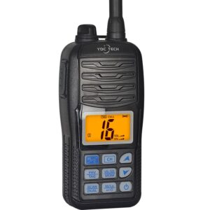 YDC Tech MR-36M Handheld Floating VHF Radio – Submersible, Backlit LCD Display, NOAA Weather, Memory Scan,