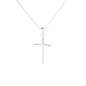 ELEGANT & PRECIOUS STRANDS 925 Sterling Silver Cross Necklace For Women, Cross Pendant Easy to Wear – Classic Silver Cross Necklaces for Women Simple Trendy Every Day Jewelry