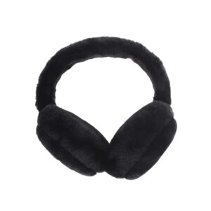 Healeved Fluffy Ear Muffs Women Winter Warm Earmuff Plush Ear Warmer Winter Ear Covers Headwear Outdoor Earmuff, Black Ear Warmer