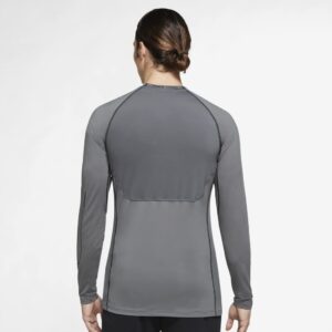 Nike Pro Dri-Fit Men's Slim Fit Long-Sleeve Top (as1, Alpha, m, Regular, Regular, Gray/Black, Medium)