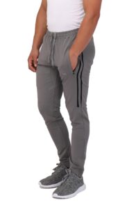 scr sportswear mens track jogging pants joggers sweatpants with zipper pockets 30/33/36 inseam tall (s-36 dpg-k849)