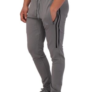 SCR SPORTSWEAR Mens Track Jogging Pants Joggers Sweatpants with Zipper Pockets 30/33/36 Inseam Tall (S-36 DPG-K849)