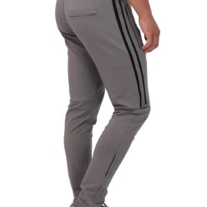 SCR SPORTSWEAR Mens Track Jogging Pants Joggers Sweatpants with Zipper Pockets 30/33/36 Inseam Tall (S-36 DPG-K849)