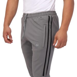 SCR SPORTSWEAR Mens Track Jogging Pants Joggers Sweatpants with Zipper Pockets 30/33/36 Inseam Tall (S-36 DPG-K849)