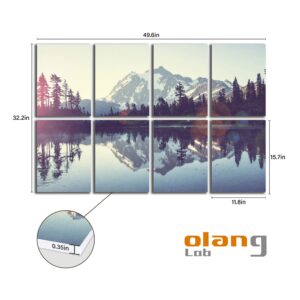 Olanglab Decorative Acoustic Panels Art, 8 Pack 48''x32'' Acoustical Soundproof Wall Panels, Sound Absorbing Acoustic Panels Self Adhesive, Studio Acoustic Treatment, Lake and Mountain