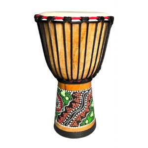 RUOSWTE 8-inch Djembe Drum，Djembe，Percussion Music Bongo, West African Style（ Log painting）