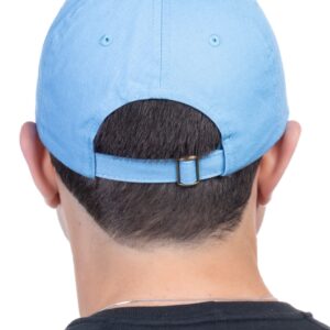 Ann Arbor T-shirt Co. Coach | Carolina Blue Coaching Baseball Hat, Men & Women Team Cap - (SkyBlue, DadHat)