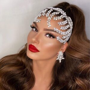 zhenm shiny rhinestone wedding headband, bridal headpiece wedding hair accessories for brides