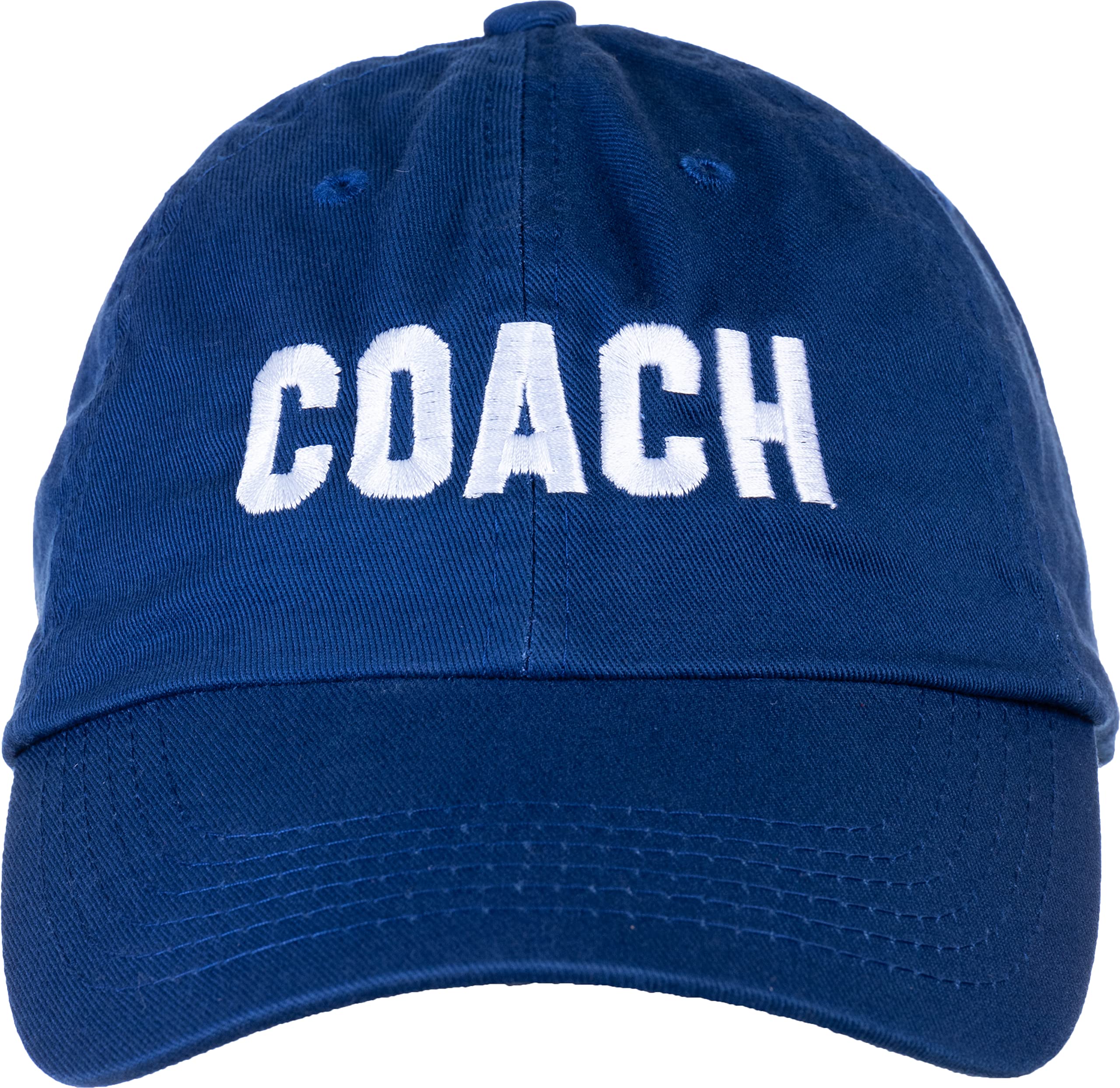 Ann Arbor T-shirt Co. Coach | Royal Blue Coaching Baseball Hat, Men & Women Team Cap - (Royal, DadHat)