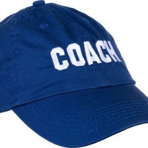 Ann Arbor T-shirt Co. Coach | Royal Blue Coaching Baseball Hat, Men & Women Team Cap - (Royal, DadHat)