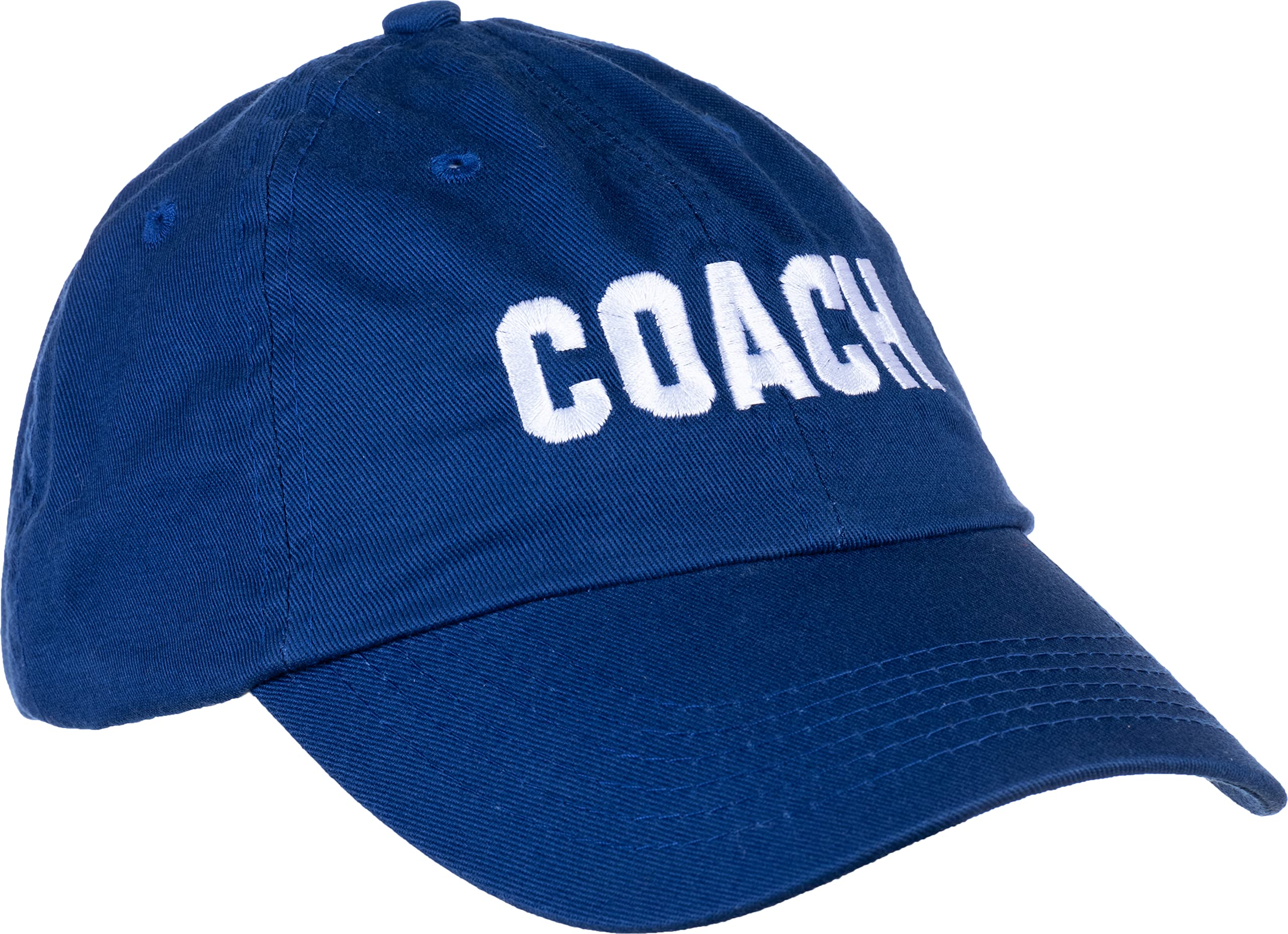 Ann Arbor T-shirt Co. Coach | Royal Blue Coaching Baseball Hat, Men & Women Team Cap - (Royal, DadHat)