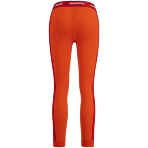 Swix Women's Winter Sports Cross Country Skiing Training Tight Fit Triac Race X Body W Thermal Baselayer Pants, Fiery Red