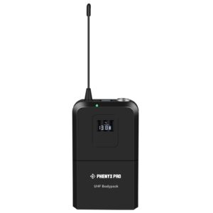 phenyx pro wireless bodypack transmitter, uhf bodypack microphone for ptu-71/ptu-7000/ptu-6000, with selectable frequencies, mute function (pwb-7)