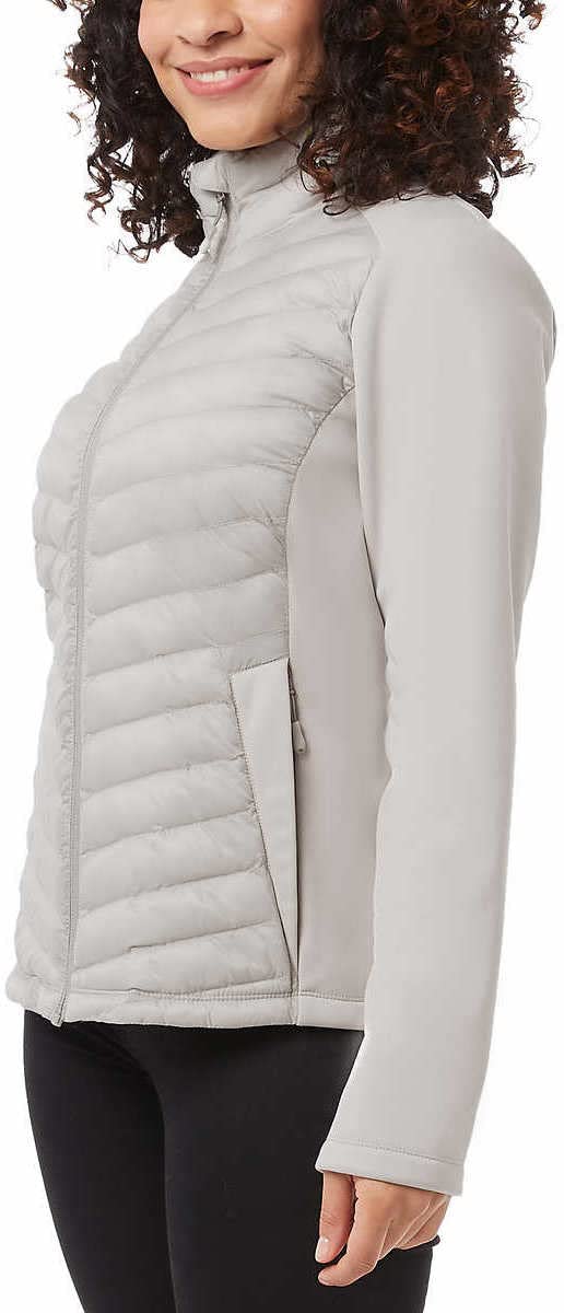 32 DEGREES Womens Mixed Media Jacket (as1, alpha, x_s, regular, Antarctica, X-Small)