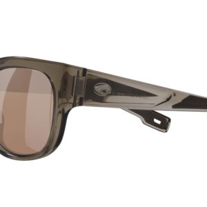 Costa Del Mar Womens Waterwoman Rectangular Sunglasses, Taupe/Copper Silver Mirrored Polarized-580g, 55 mm